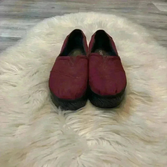 Toms Women's Alpargatas Boardwalk Platform Cabaret Canvas Color Size 8 - Picture 3 of 7